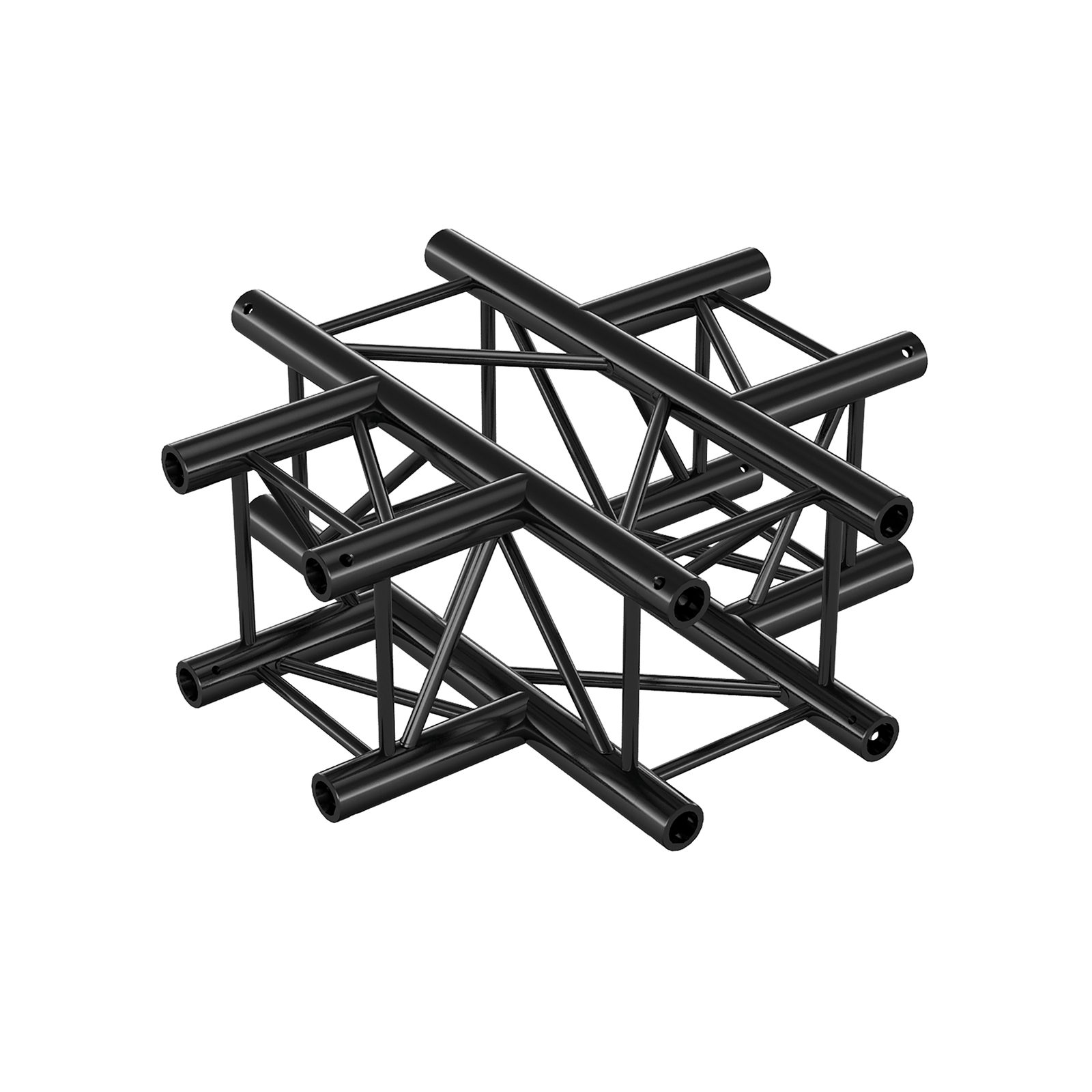 Pro-30 Square F Truss - Cross 4-way F Heavy Duty Black - Milos FQ30016HDB