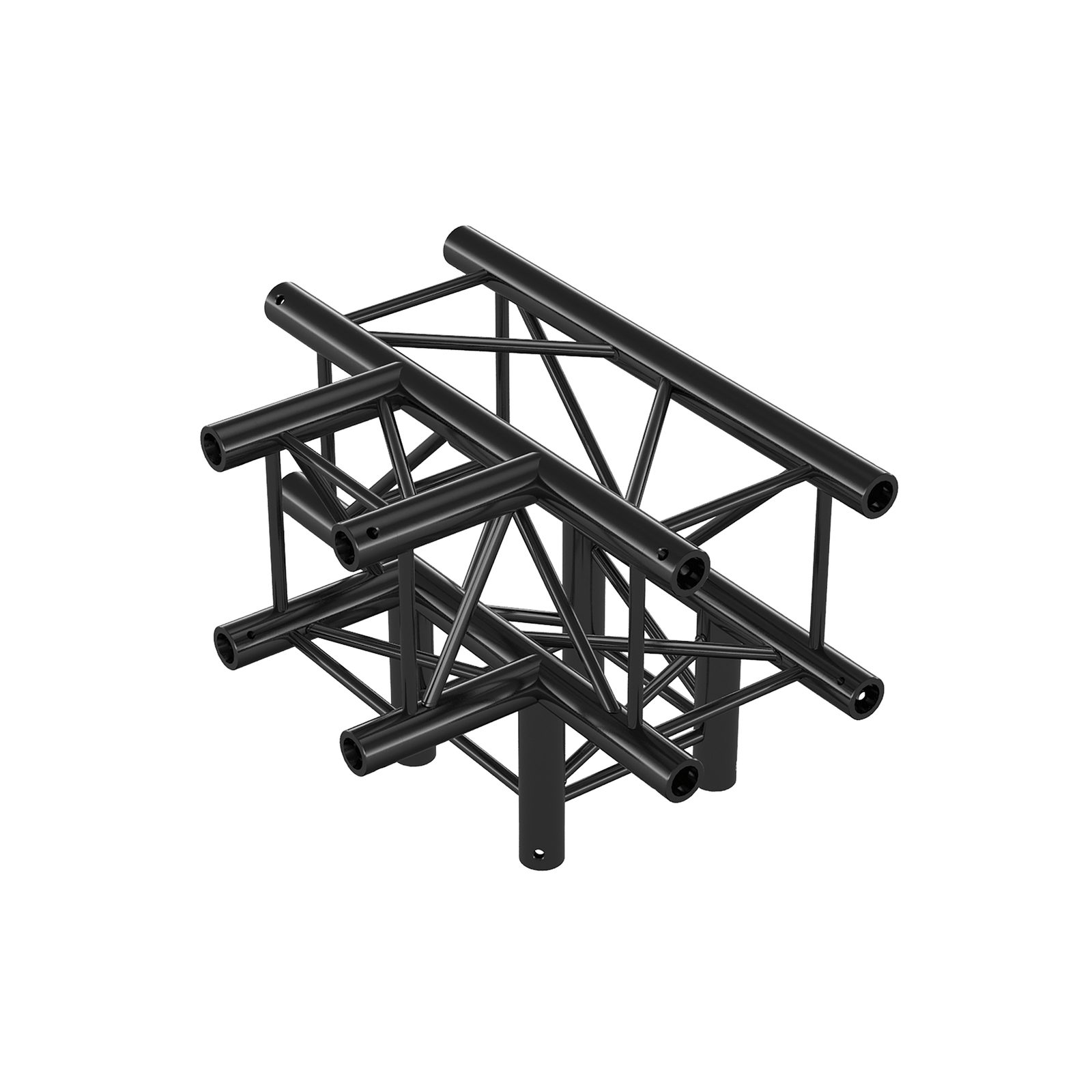 Pro-30 Square F Truss T-Cross + Down 4-way F Heavy Duty 71cm (Prolyte compatibile) Black - Milos FQ30020HDB