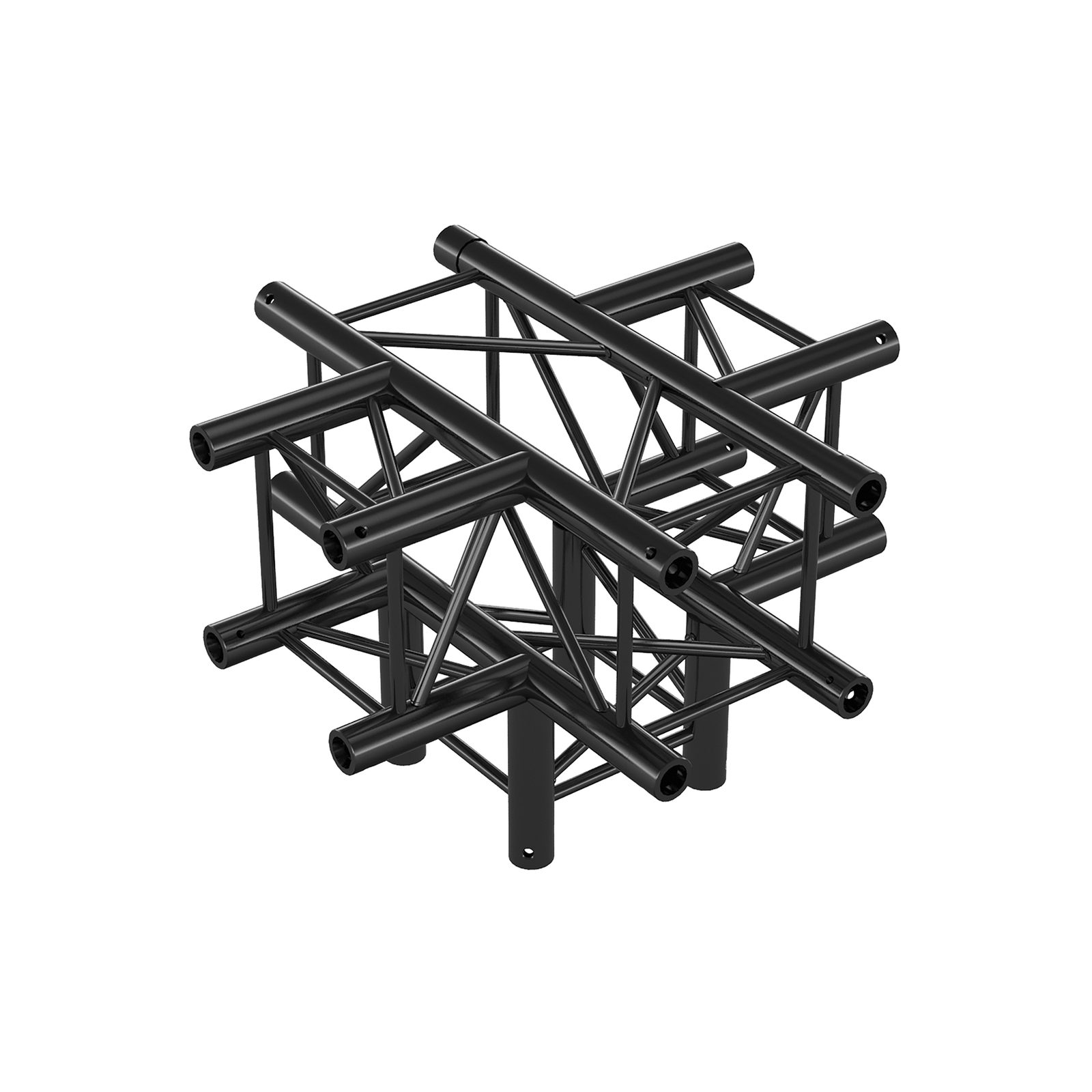 Traliccio Pro-30 Square F Truss Heavy Duty - Cross + Down 5-way 71cm F (Prolyte compatibile) Black - Milos FQ30024HDB