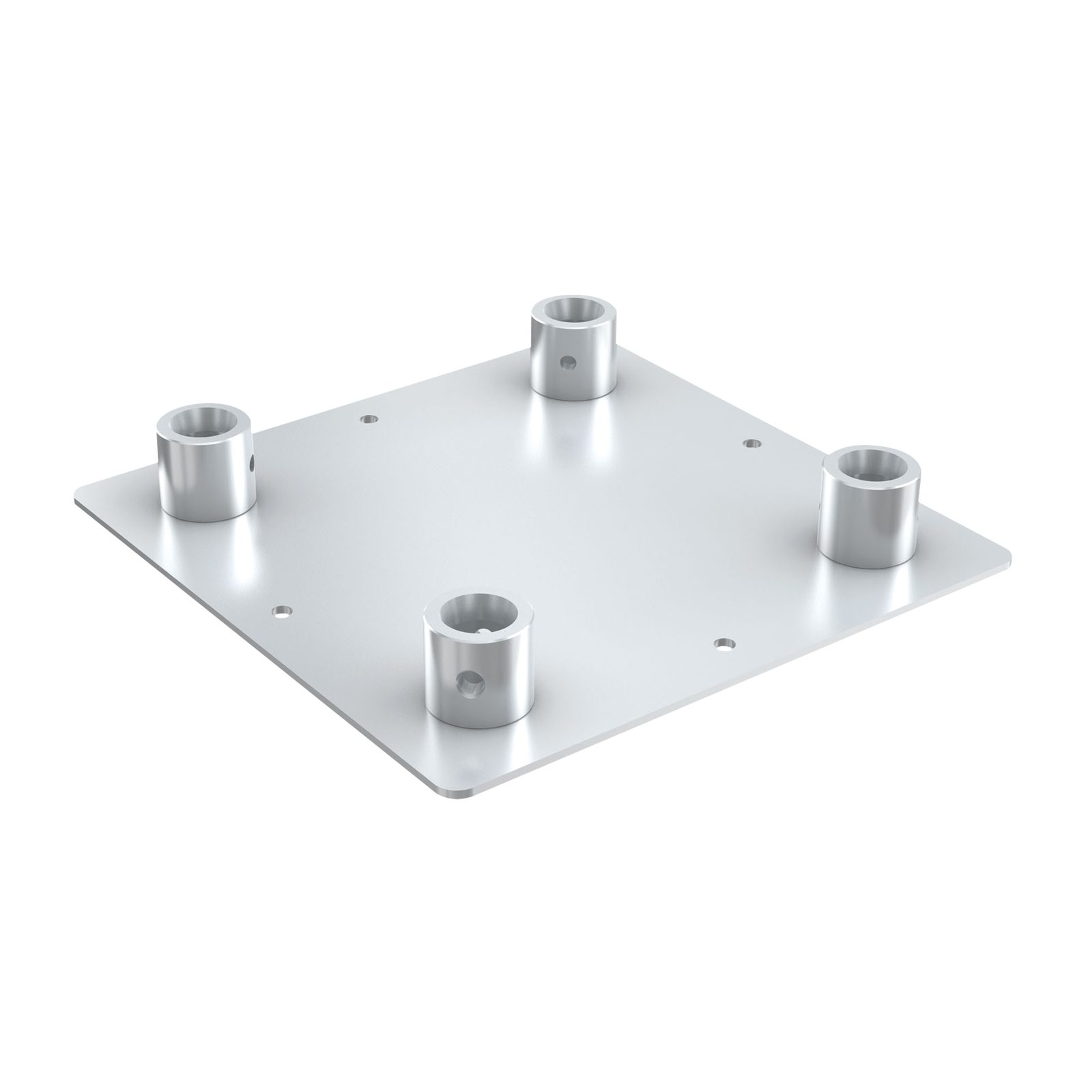 Piastra base quadrata femmina F (Prolyte Ø27.8mm), argento, 310mm - Milos FQ30BP
