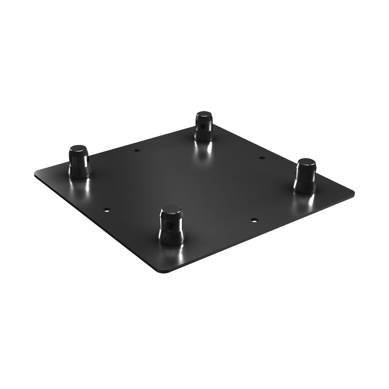 Piastra base quadrata maschio F (Prolyte Ø27.8mm), nero, 310mm - Milos FQ30BP2B