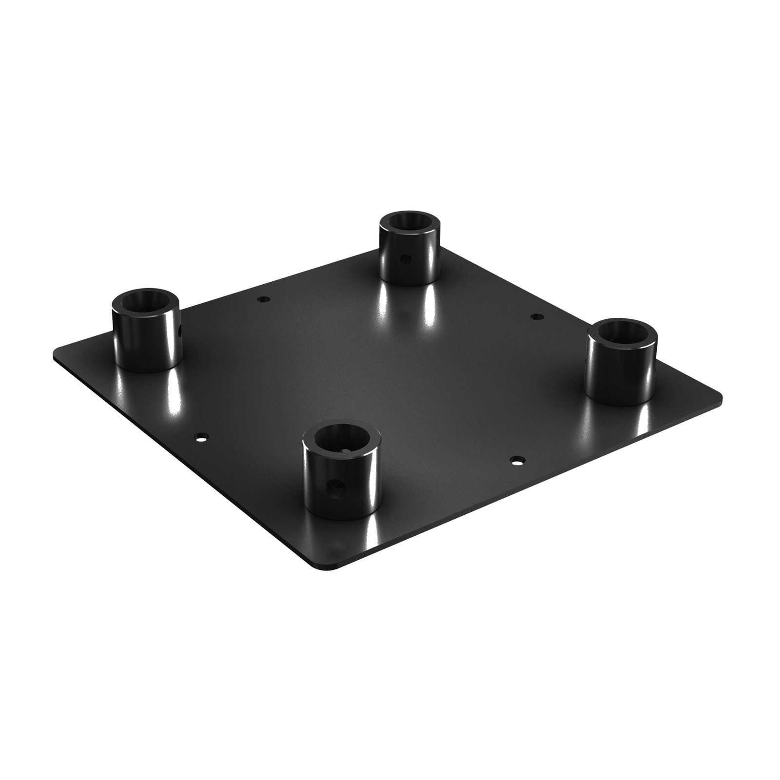 Piastra base quadrata femmina F (Prolyte Ø27.8mm), nero, 310mm - Milos FQ30BPB