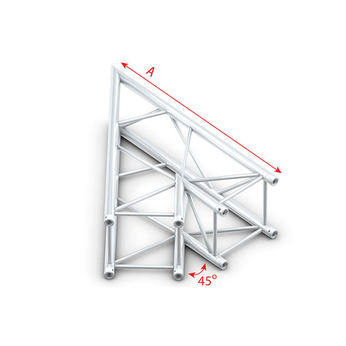 Traliccio angolo 45° Heavy Duty Pro-40 Square F 1.2m Silver - Milos FQ40001HD