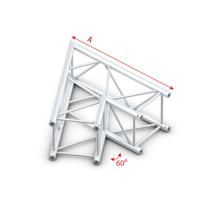Traliccio angolo 60° Heavy Duty Pro-40 Square F 1m alluminio - Milos FQ40002HD