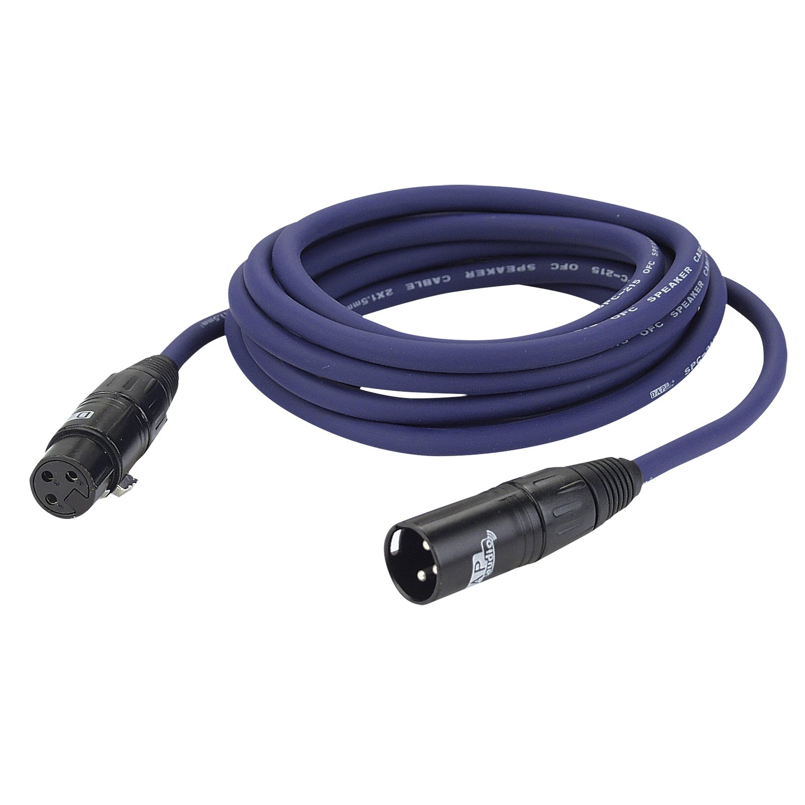 Cavo audio XLR 3P F/M 10m 2x1.5mm² Blue - DAP FS0310
