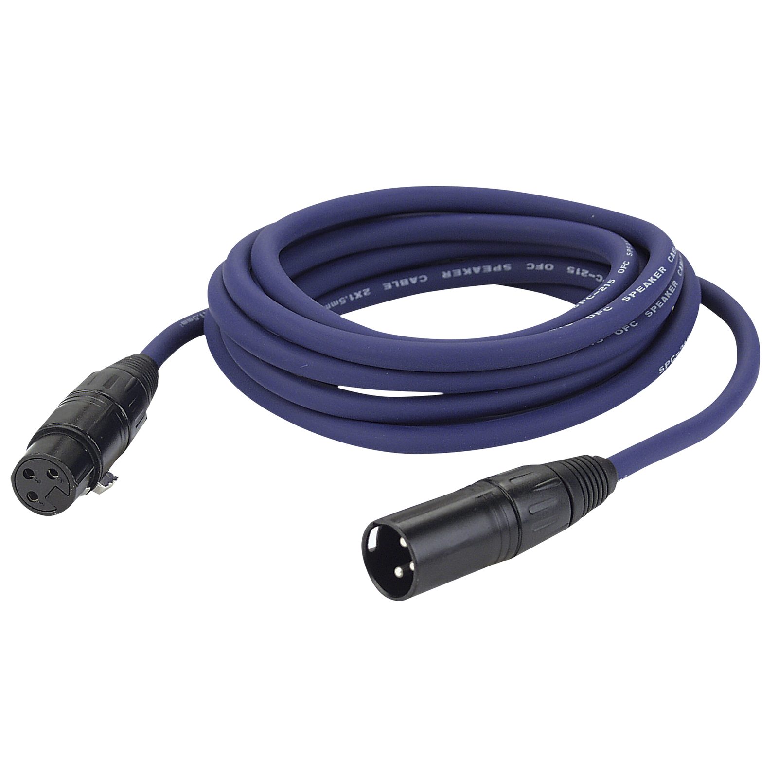 Cavo audio XLR 3P F/M 3m 2x1.5mm² Blue - DAP FS033