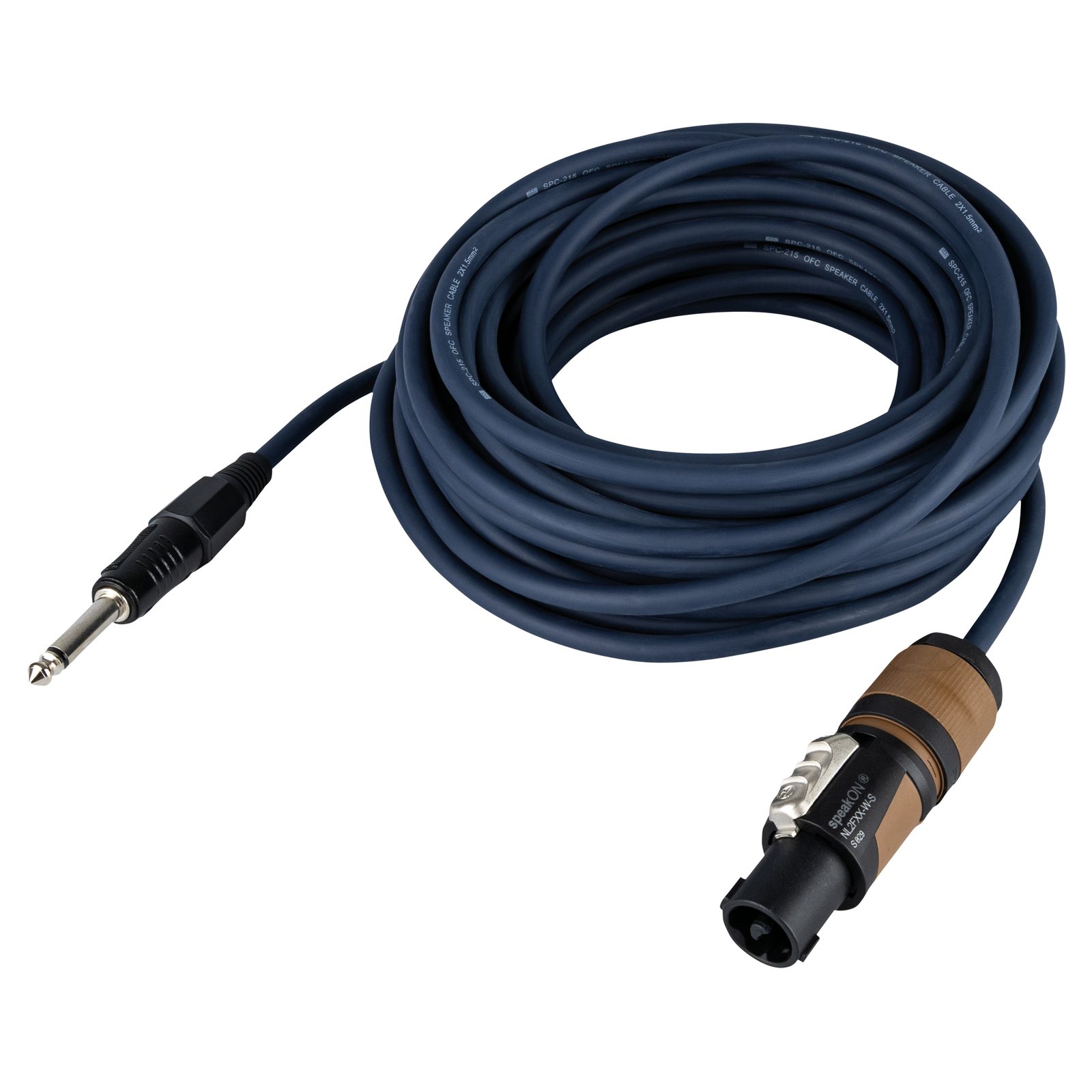 Cavo Jack mono 6.3mm to speakON 2x1.5mm² Neutrik 10m - DAP FS1610
