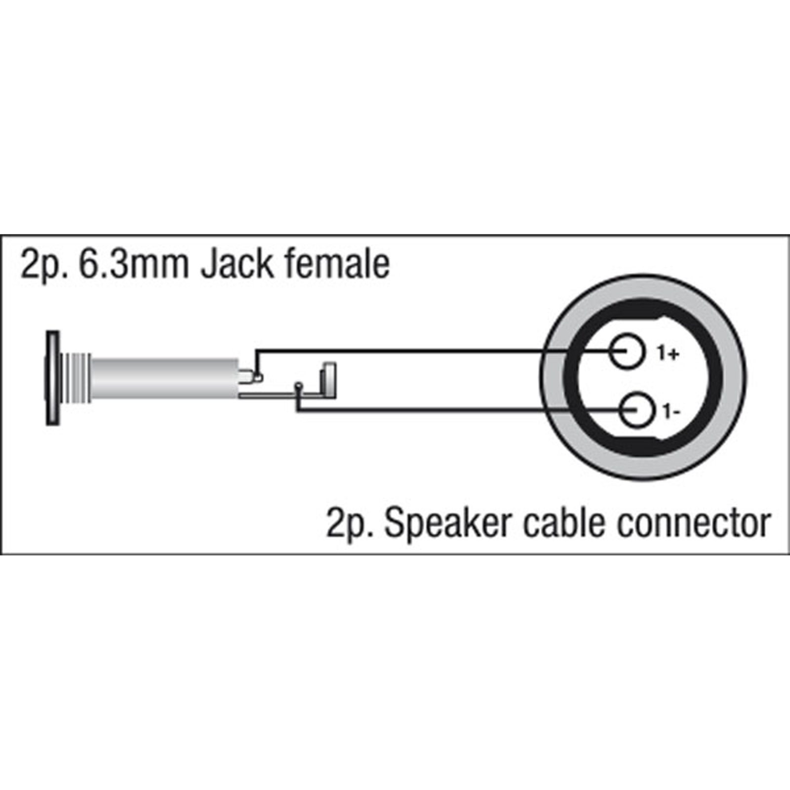 Adattatore Jack 6,3mm locking femmina a Speaker 2P maschio - DAP FSA03