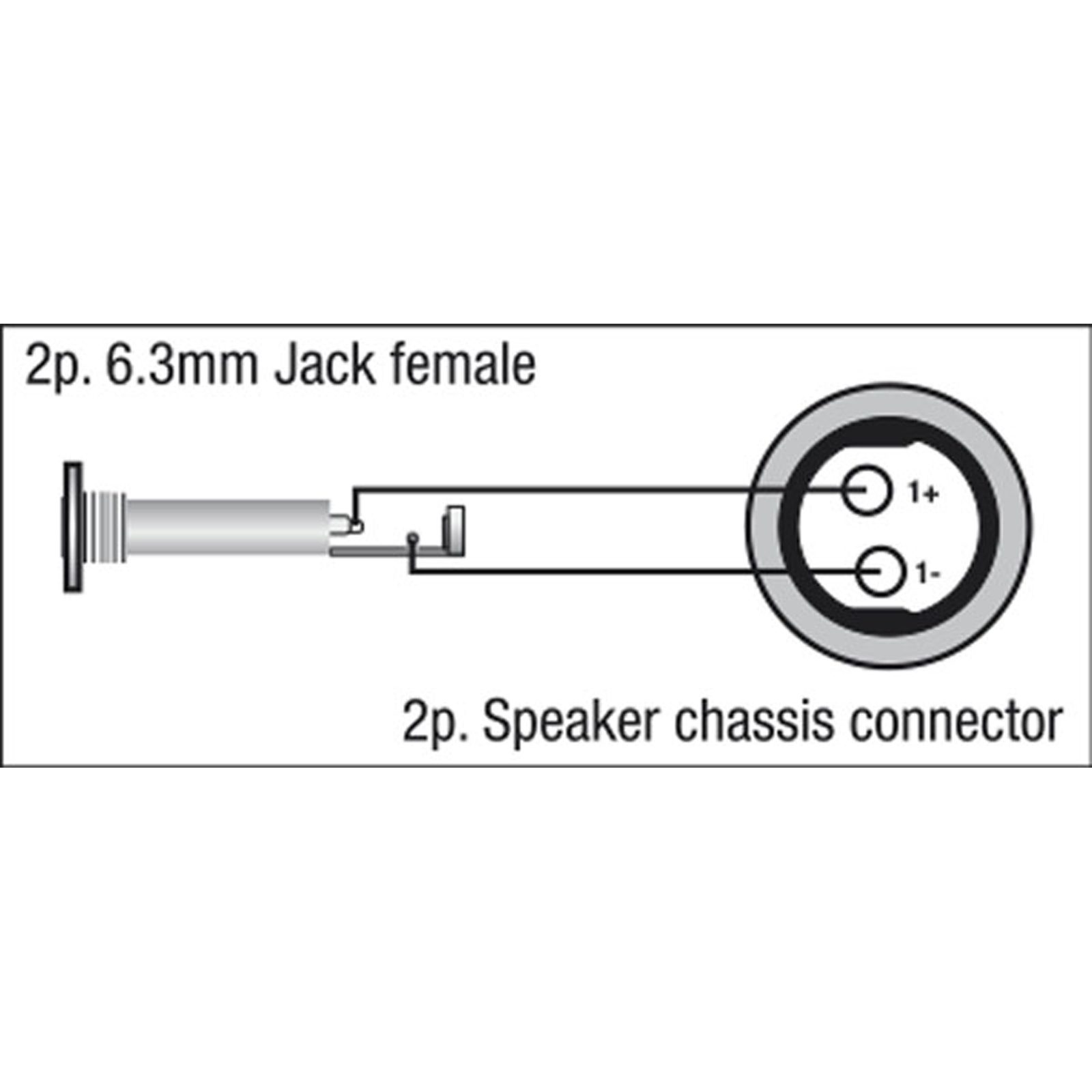 Adattatore Jack 6,3mm locking femmina a Speaker 2P femmina - DAP FSA04