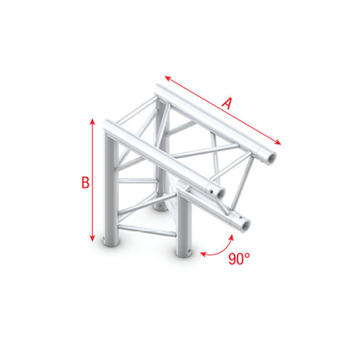 Truss triangolare Pro-30 F Corner apex down 90° - Milos FT30007
