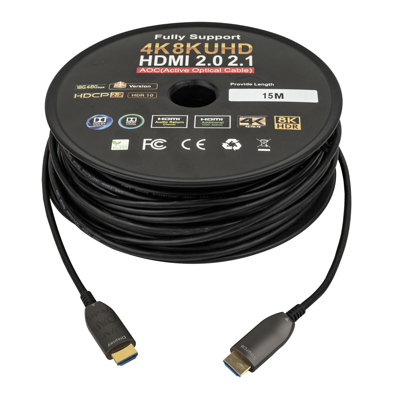 Cavo HDMI 2.1 AOC 8K Fibra Ottica 15m - DAP FV4515