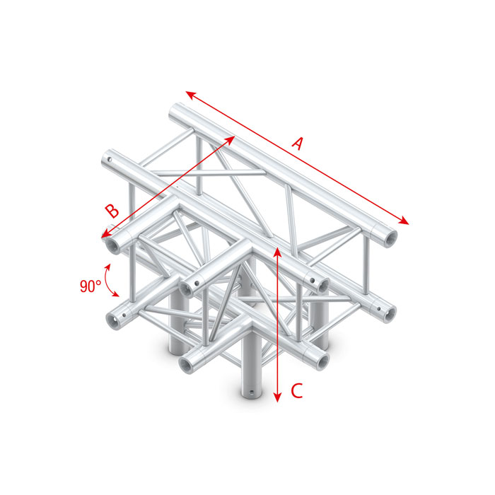 Truss quadrato Pro-30 G T-Cross + Down 4-way 50cm - Milos GQ30040