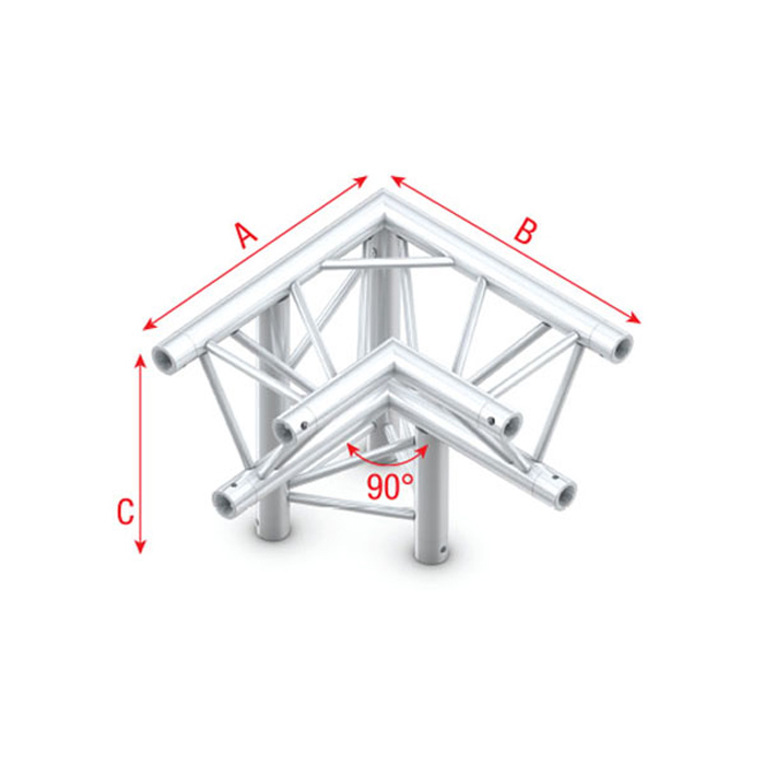 Traliccio angolare PRO-30 Triangle G - Corner down left, apex down - Milos GT30013