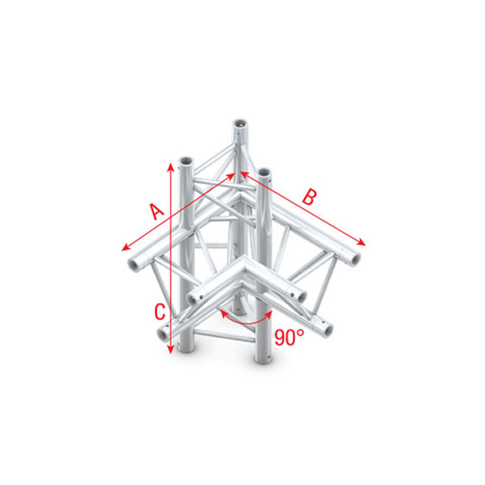 Traliccio angolare PRO-30 Triangle G - Corner up/down right 74cm - Milos GT30014
