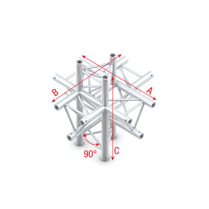Truss triangolare PRO-30 G Cross up/down 6-way 710x710x500mm - Milos GT30061