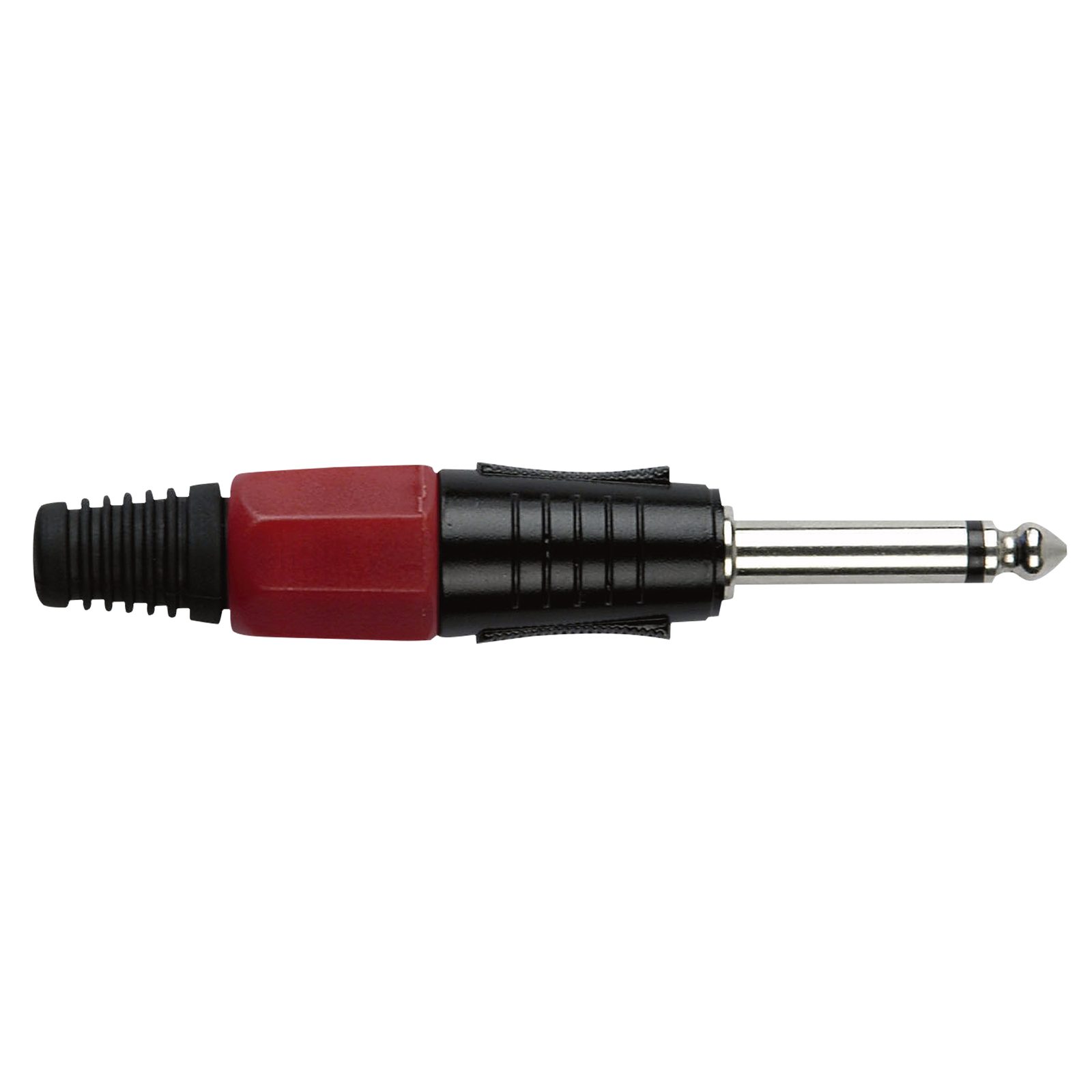 Jack plug mono 6.3 mm, custodia nera, cappuccio rosso - DAP JMK102BR