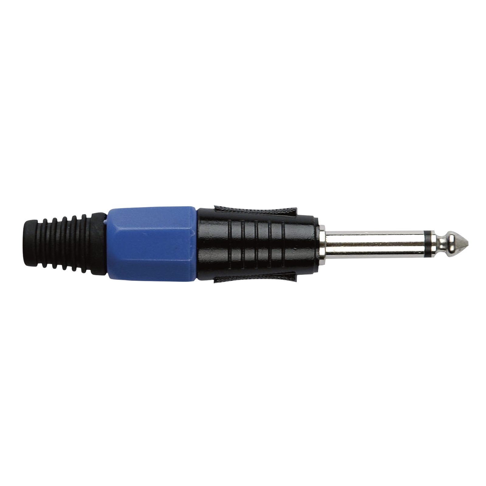 Jack plug mono 6.3 mm, custodia nera, cappuccio blu - DAP JMK102BU