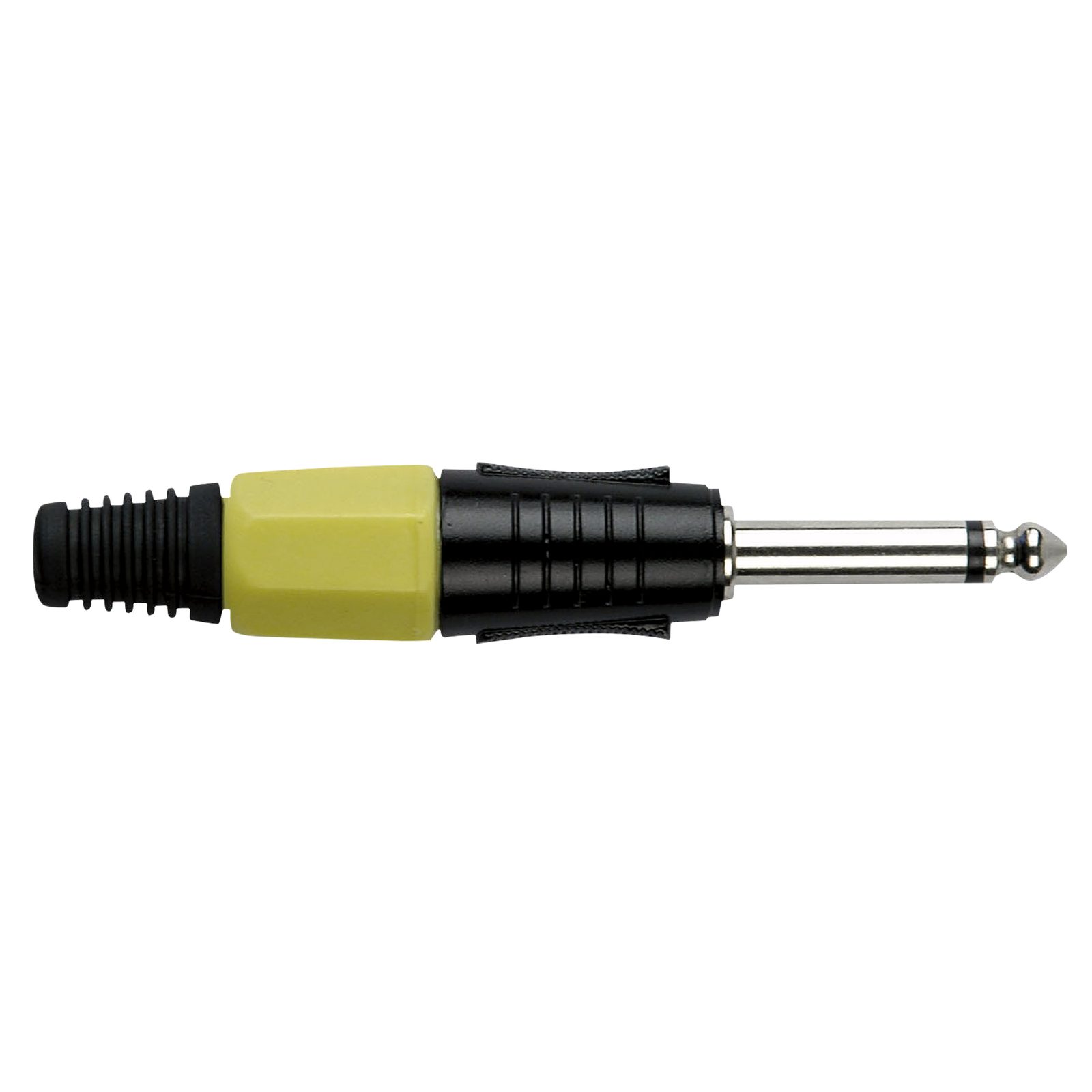 Jack plug mono 6.3 mm, custodia nera, cappuccio giallo - DAP JMK102BY