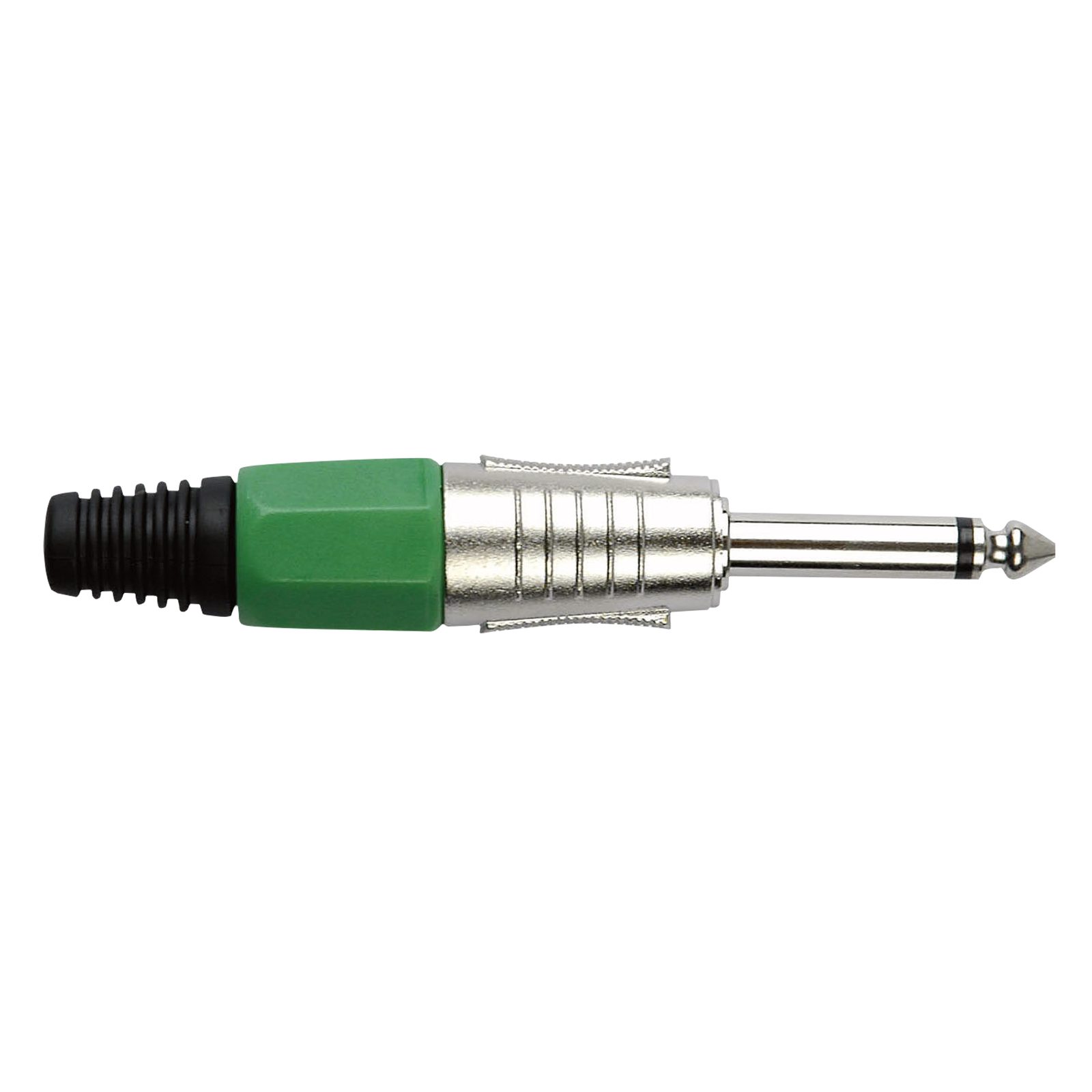Jack plug mono 6.3 mm, custodia argento, cappuccio verde - DAP JMK102NG