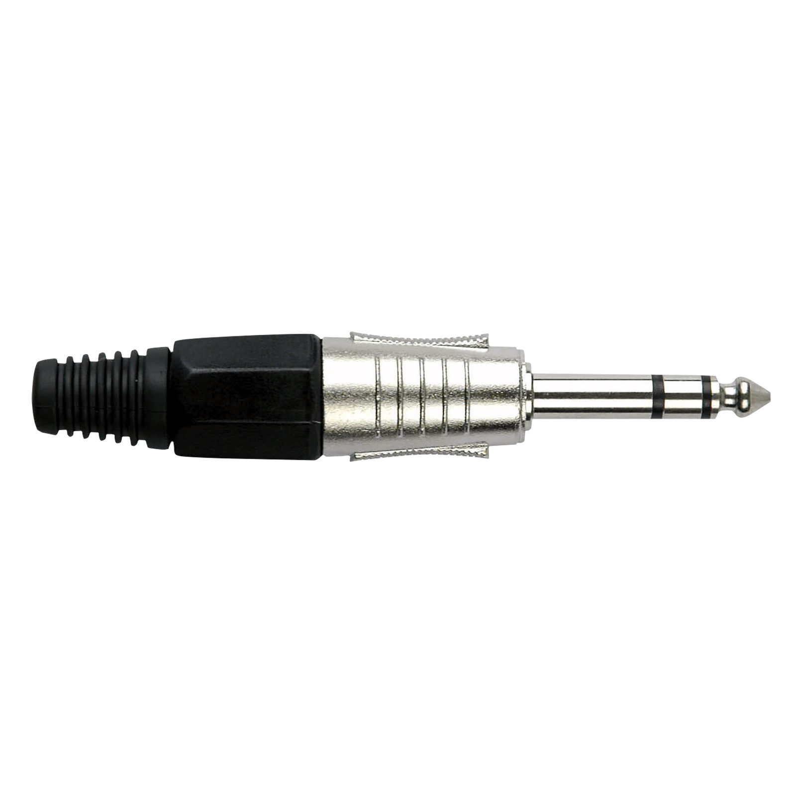 Jack plug stereo 6.3 mm, custodia nickel, cappuccio nero - DAP JMK103NB