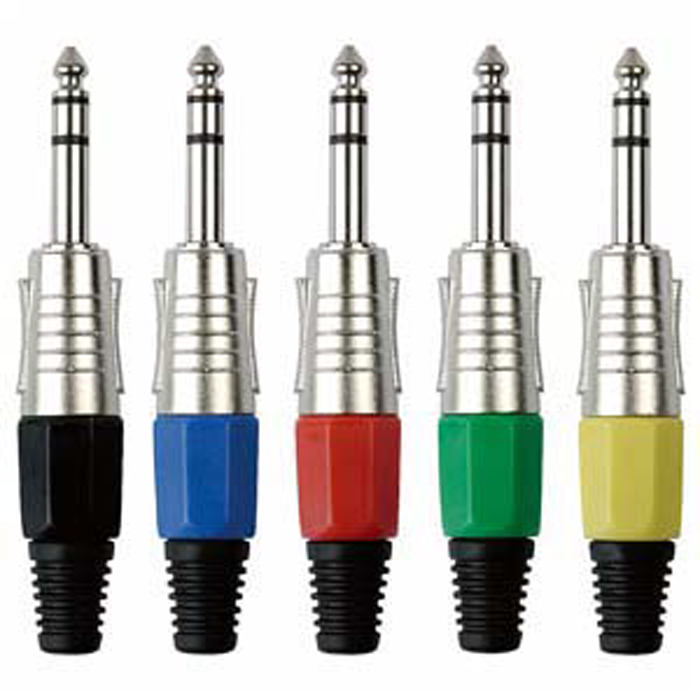 Jack plug stereo 6.3 mm, custodia nickel, cappuccio nero - DAP JMK103NB