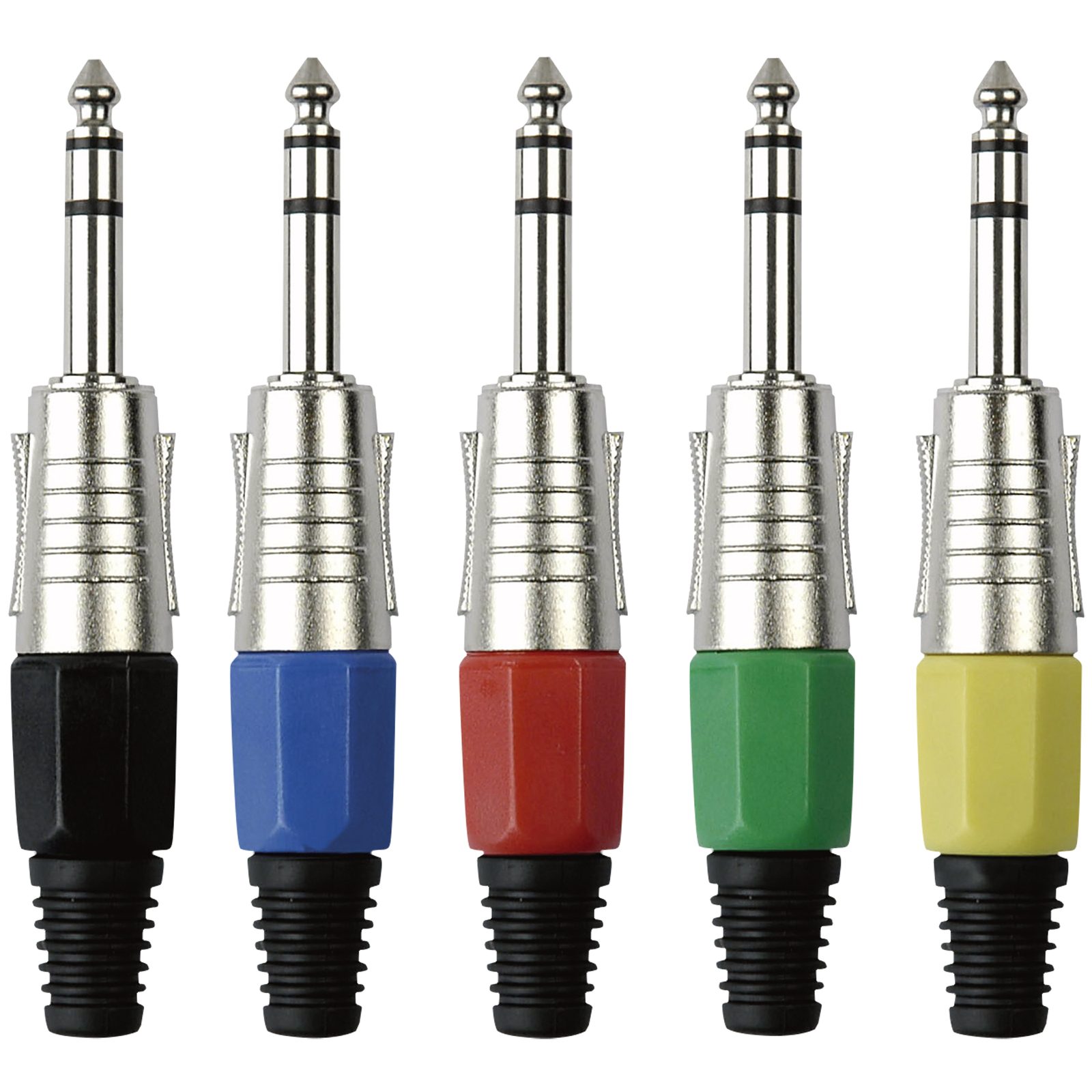 Jack plug stereo 6.3 mm, custodia nickel, cappuccio nero - DAP JMK103NB
