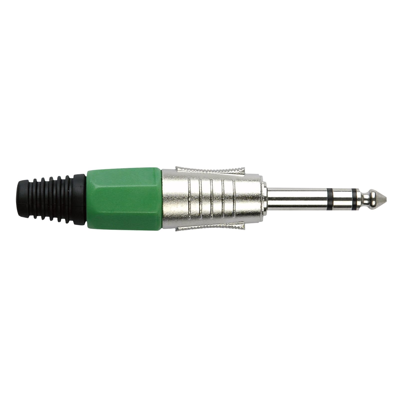 Jack plug stereo 6.3 mm, custodia nickel, cappuccio verde - DAP JMK103NG