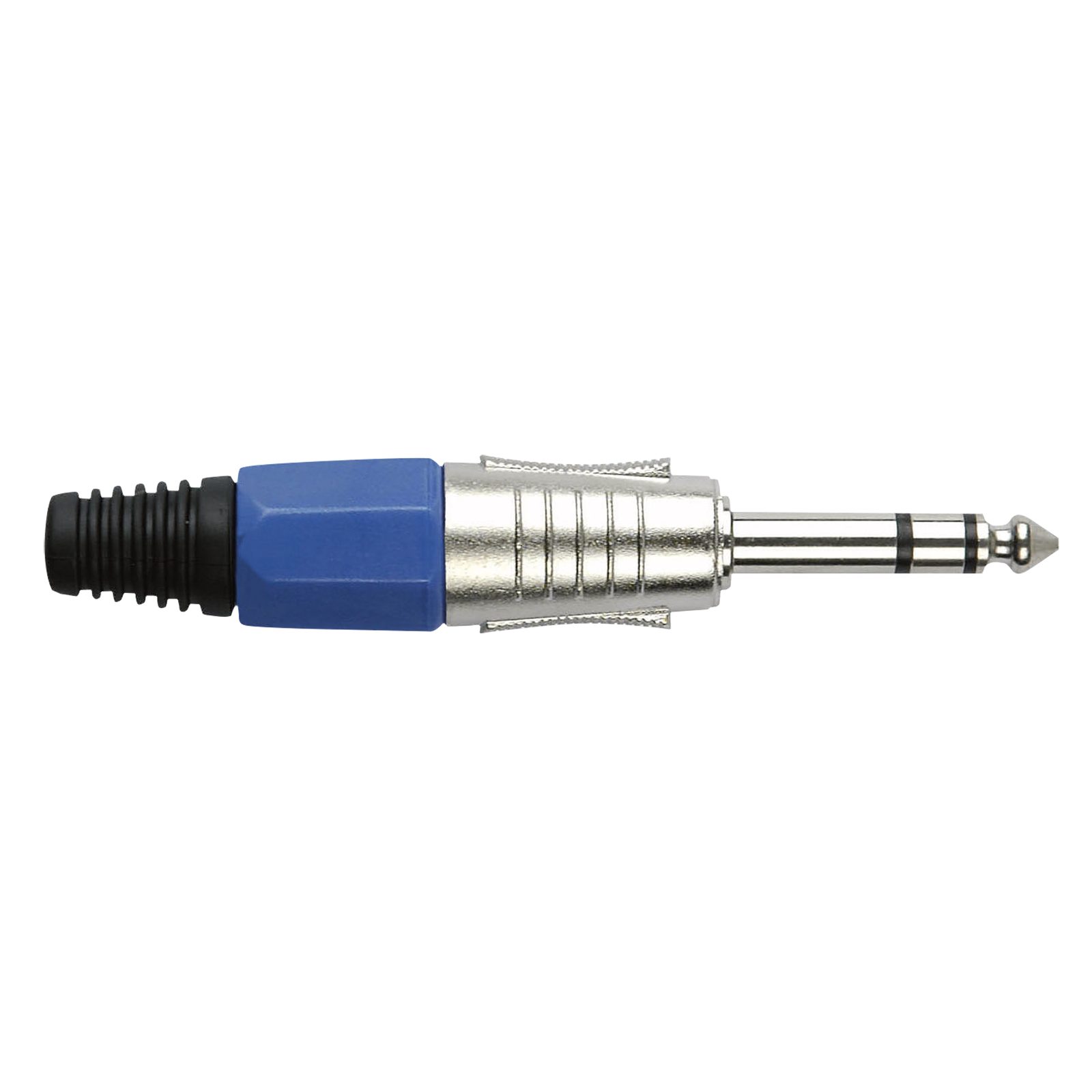 Jack plug stereo 6.3 mm, custodia nickel, cappuccio blu - DAP JMK103NU