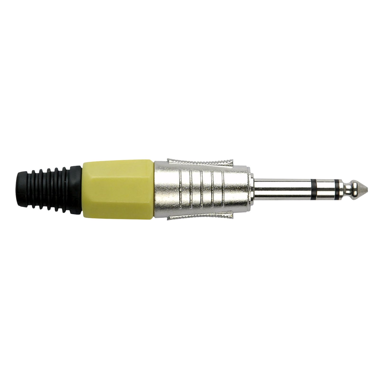 Jack plug stereo 6.3 mm, custodia nickel, cappuccio giallo - DAP JMK103NY