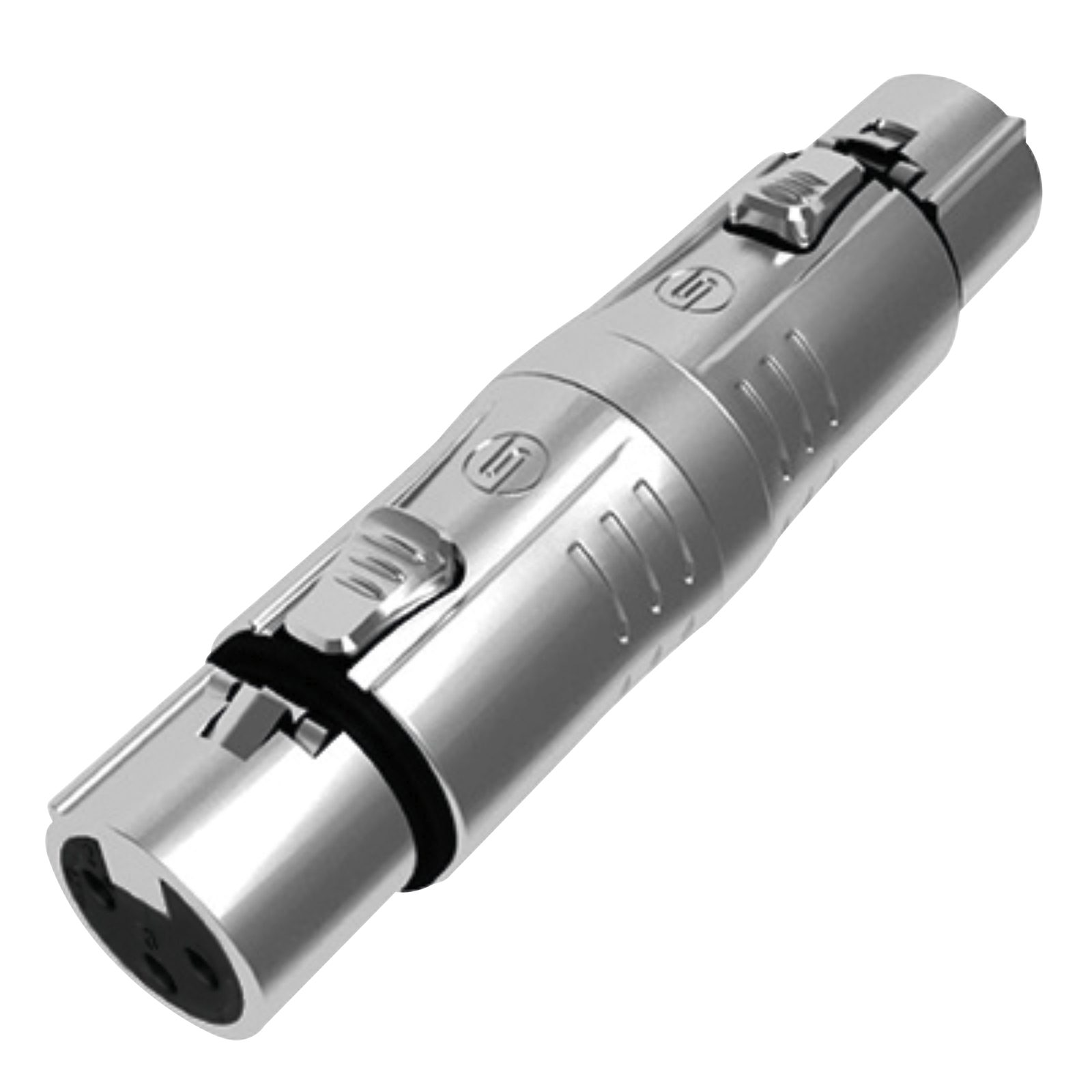 XLR 3P Female to XLR 3P Female Gold Contacts, Silver Housing - SEETRONIC MA3F3F