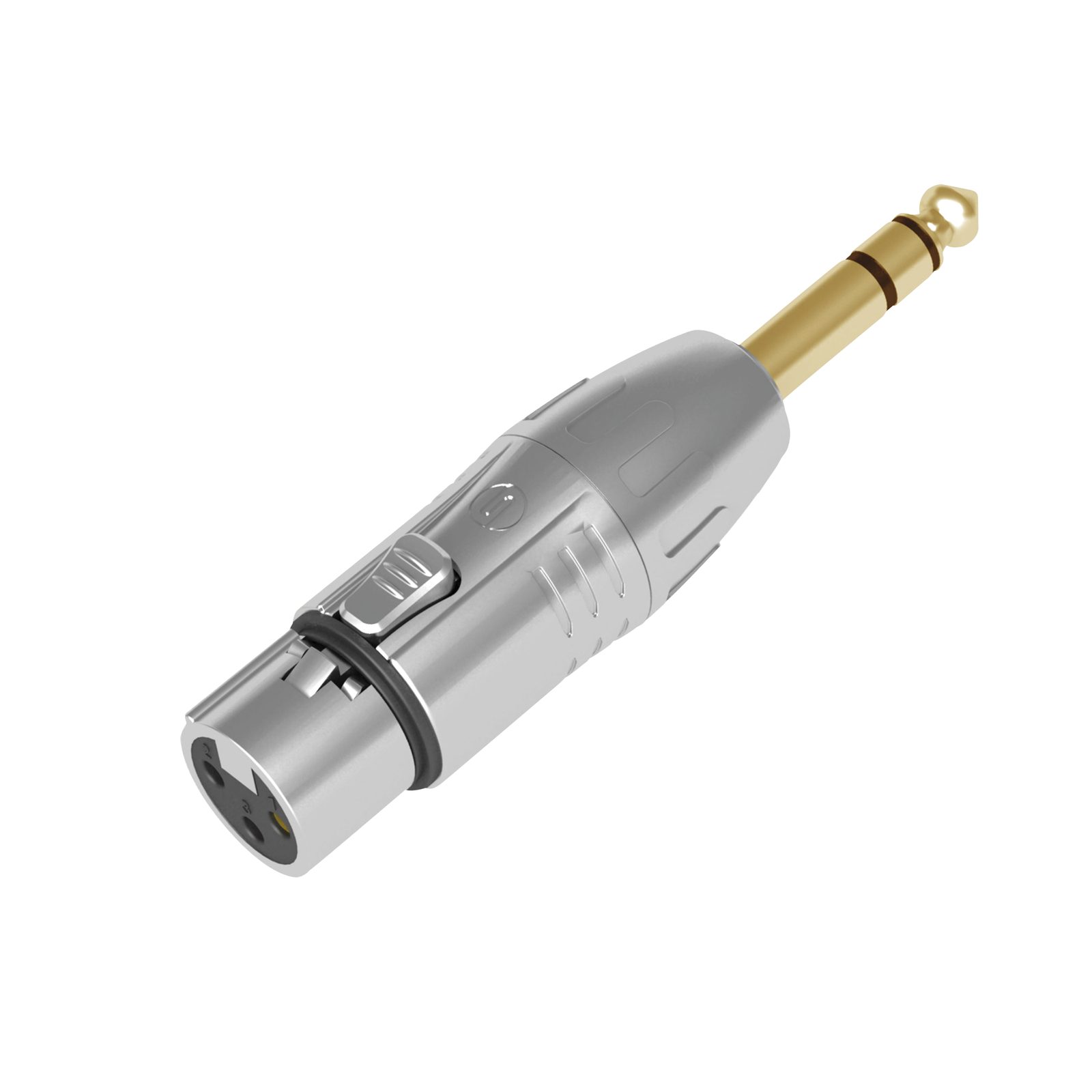 XLR 3P Female to Jack Stereo Male 6.3mm Gold Contacts Silver Housing - SEETRONIC MA3FP3