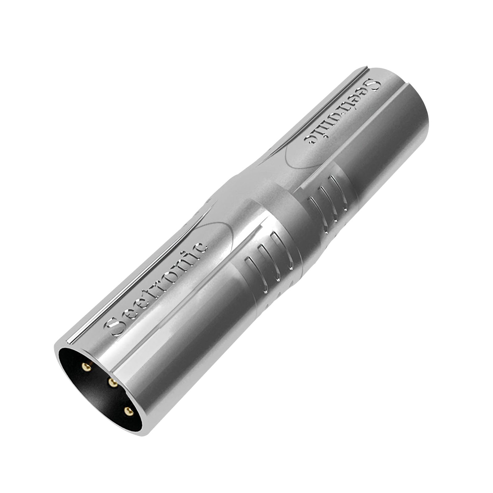 Adattatore XLR 3P maschio - XLR 5P maschio contatti oro alloggiamento argento - Seetronic MA3M5M