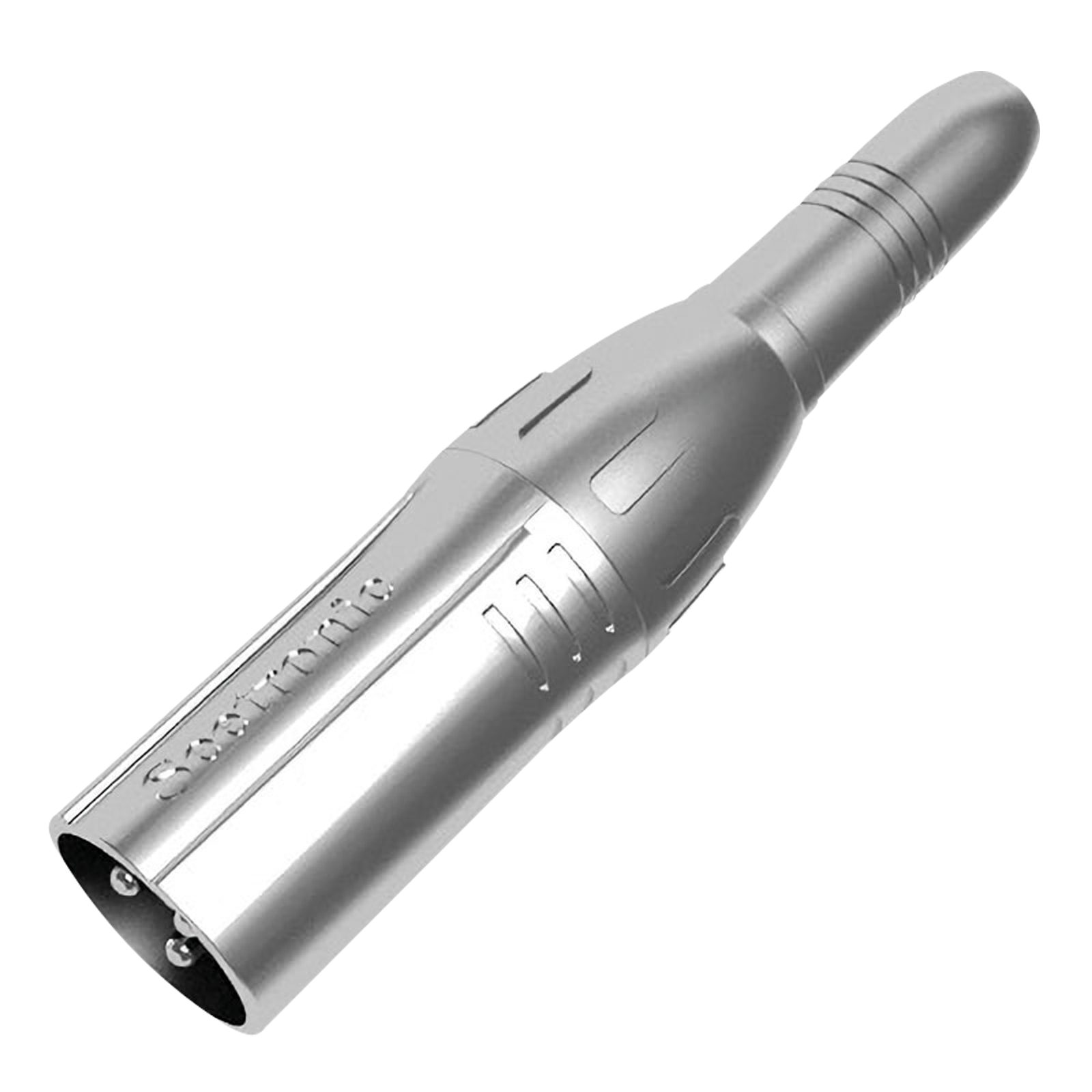 Adattatore XLR 3P maschio - Jack stereo femmina 6,3 mm contatti oro alloggiamento argento - Seetronic MA3MJ3