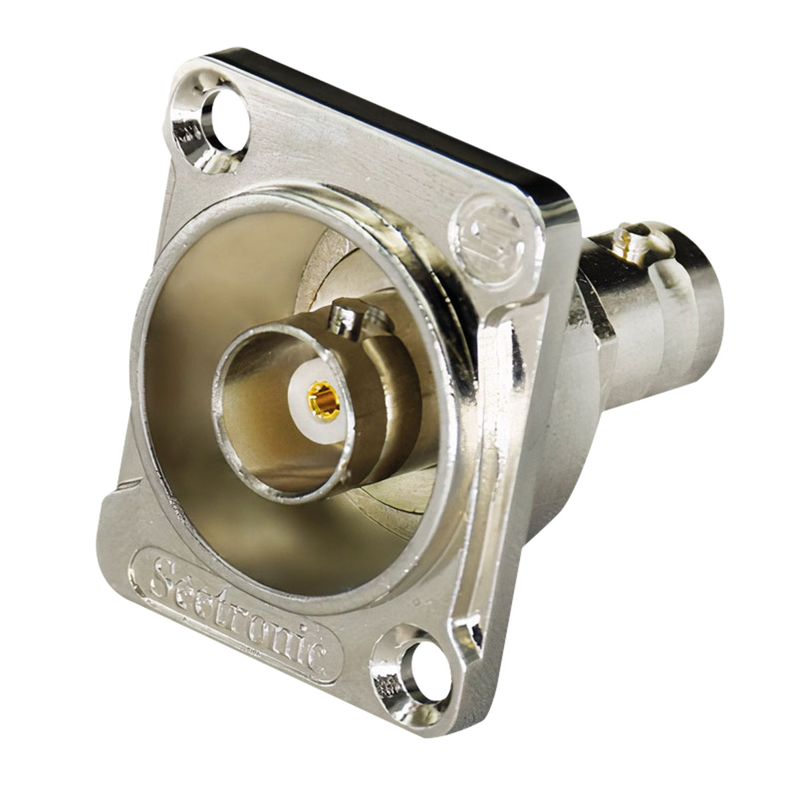 BNC passacavo per telaio 75 ohm foro D argento - SEETRONIC MBB75DFG