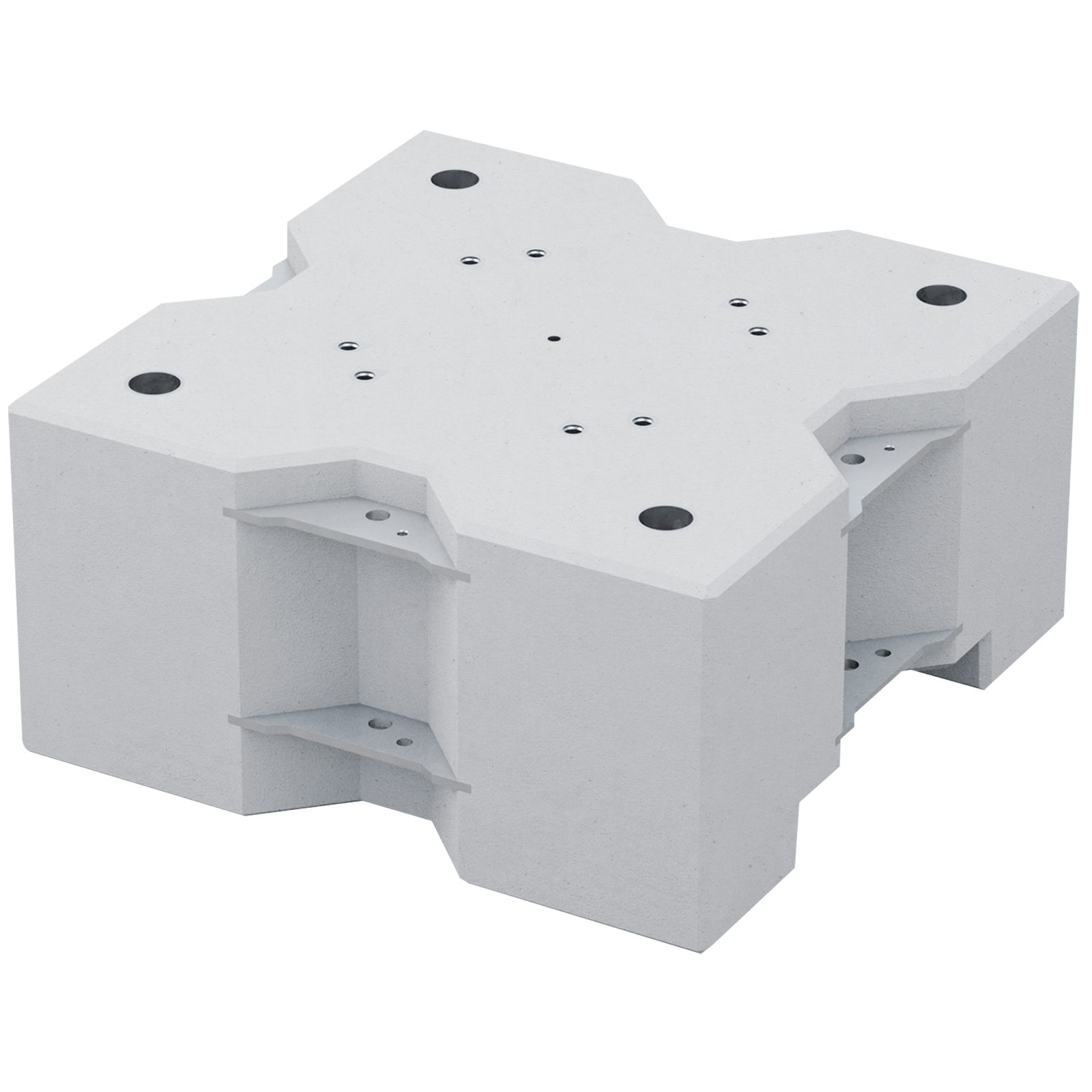 Base ballast in cemento 800x800x400 mm grigio - MILOS MCBB
