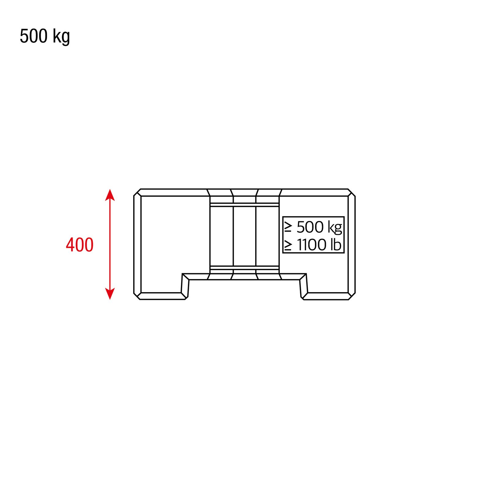 Base ballast in cemento 800x800x400 mm grigio - MILOS MCBB