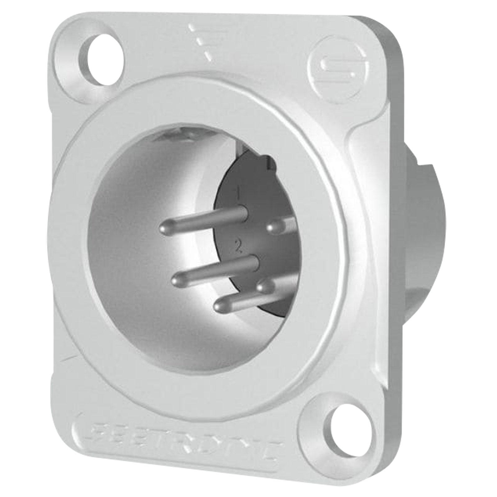 Connettore XLR 5P Maschio per Pannello, Contatti Argento - SEETRONIC MJ5F2C