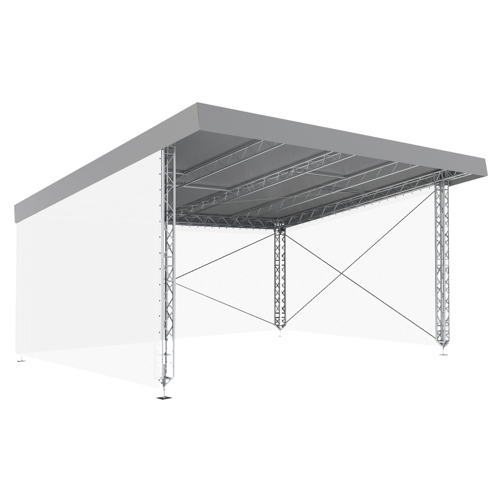 Tetto inclinato MR0 con canopy 8x6m - Milos MR086SLP