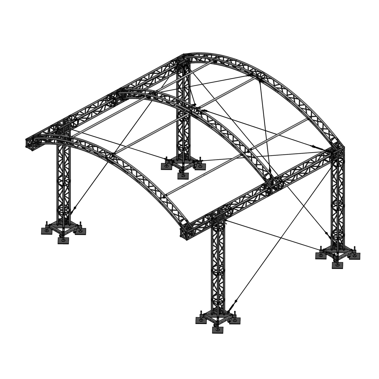 Tetto ad arco MR1 con canopy 6x4m - Milos MR164