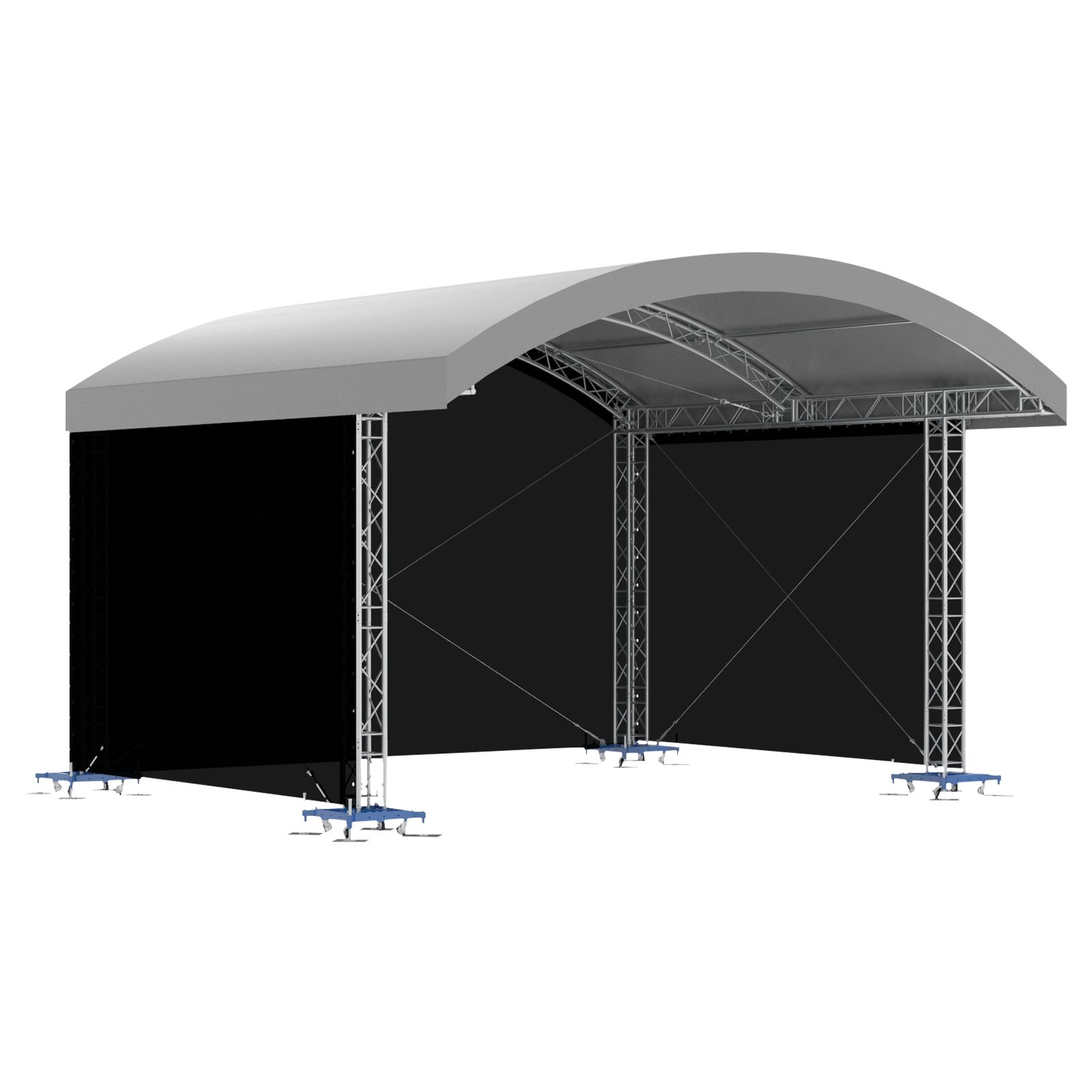 Sistema tetto ad arco MR1 con tessuto 8x6m - Milos MR186