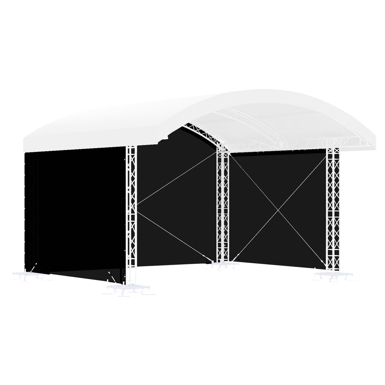 Reti laterali per sistema tetto ad arco MR1 8x6m - Milos MR186NET