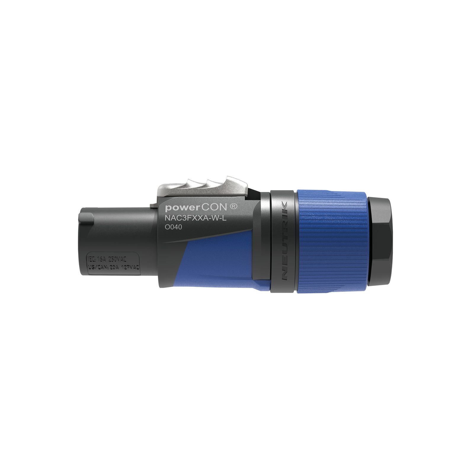 Connettore powerCON Femmina L per Cavi Grandi Nero/Blu - Neutrik NAC3FXXAWL