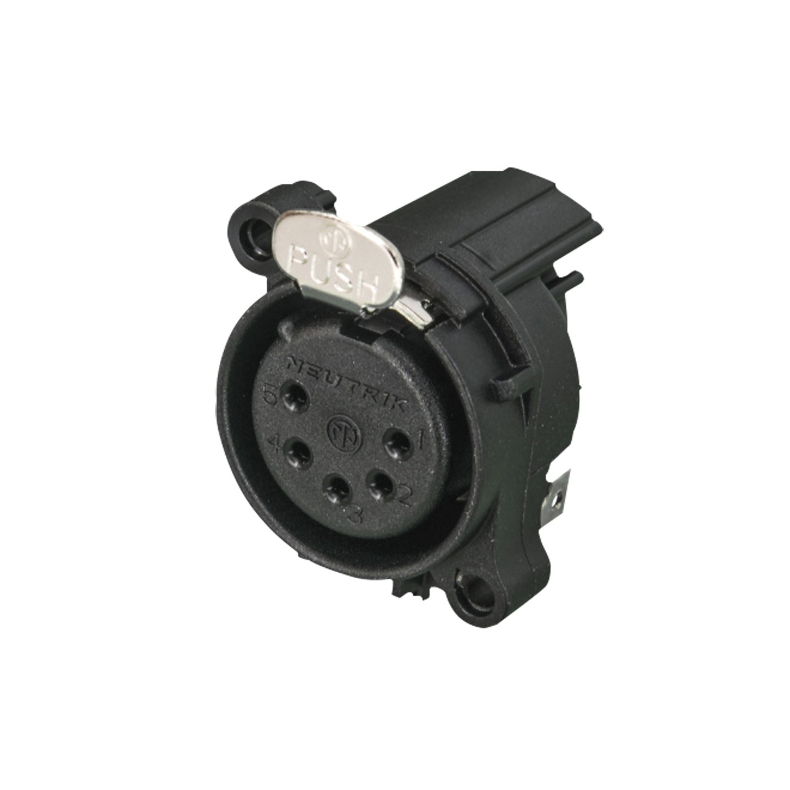 Presa XLR femmina 5 poli, montaggio PCB orizzontale - Neutrik NC5FAH