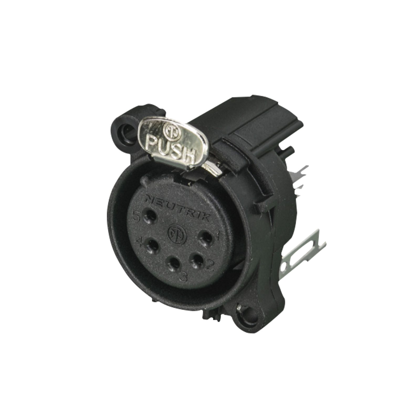 Presa XLR femmina 5 poli, montaggio PCB verticale - Neutrik NC5FAV