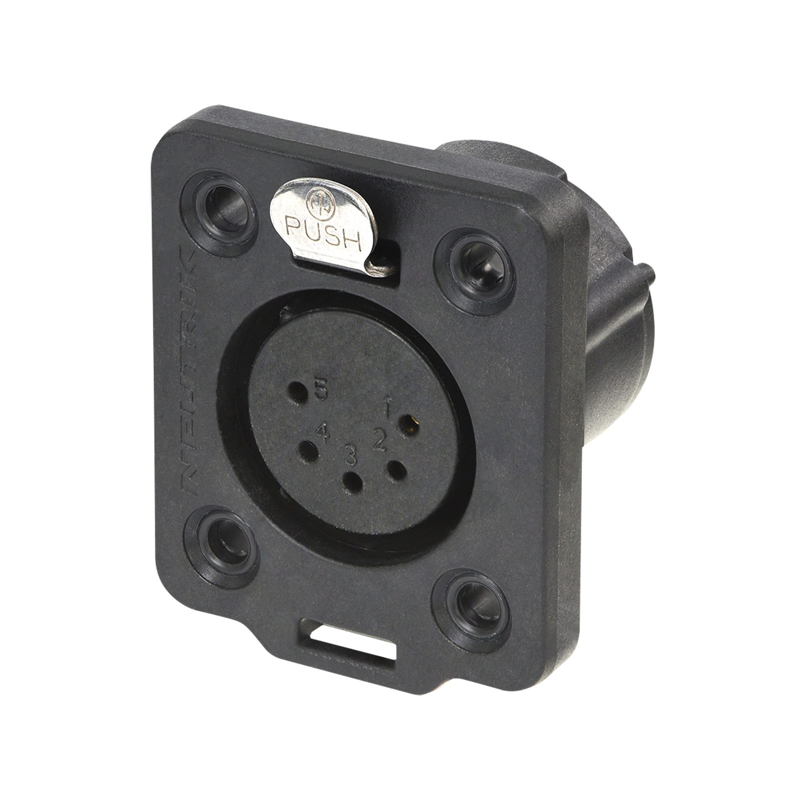 Presa XLR femmina 5 poli TOP, IP65, alloggiamento metallo/plastica - Neutrik NC5FDXTOP