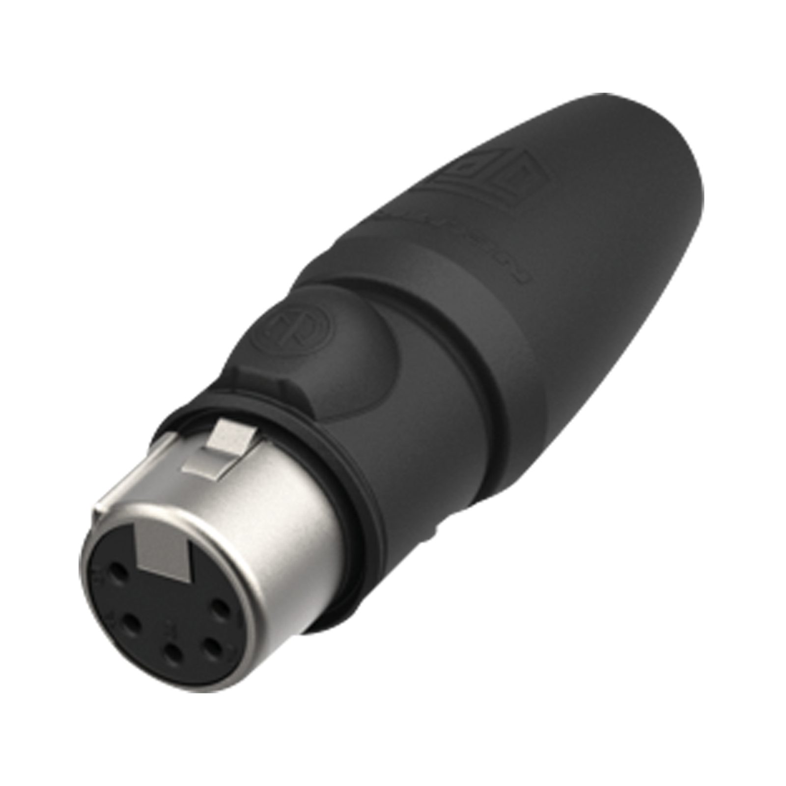 Connettore XLR femmina 5 poli TOP, contatti oro, custodia acciaio inox - Neutrik NC5FX1TOP