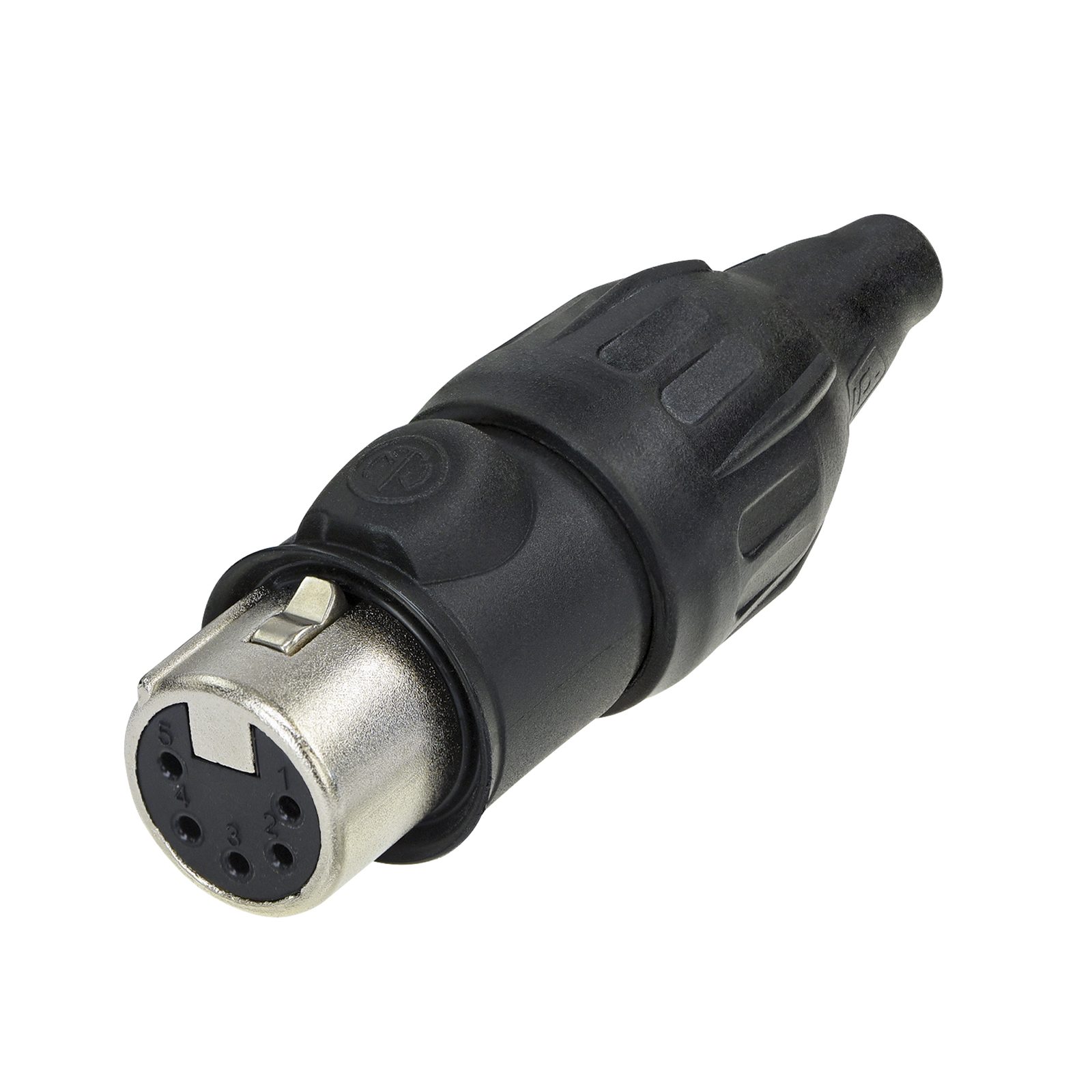 Connettore XLR femmina 5 poli TOP, contatti oro, custodia acciaio inox - Neutrik NC5FXTOP