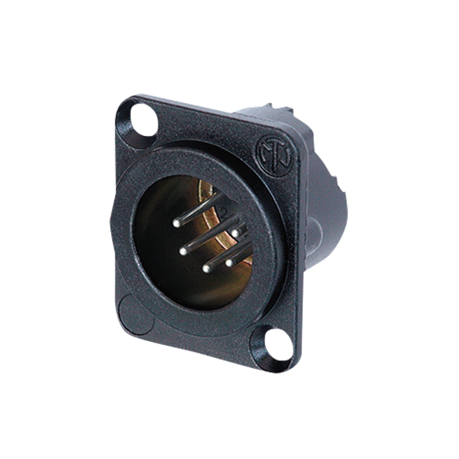 Presa XLR 5 poli maschio chassis metallo nero - Neutrik NC5MDLXBAG