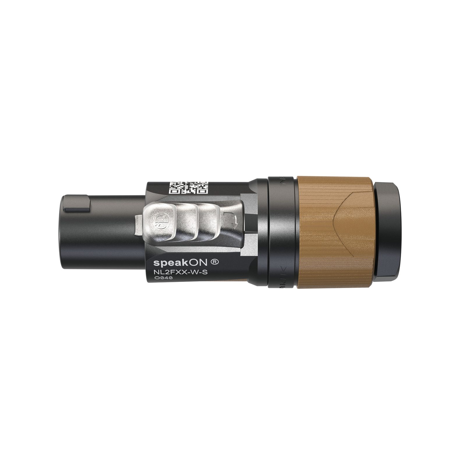 Connettore cavo speakON 2P twist lock - S nero/marrone per cavi piccoli - Neutrik NL2FXXWS