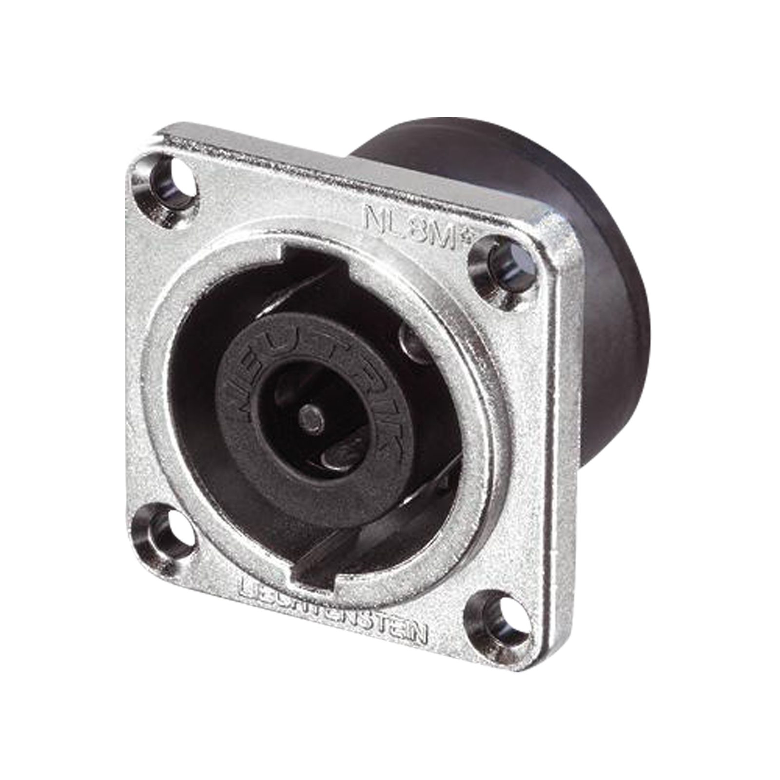 Connettore telaio speakON 8P maschio flangia metallica - Neutrik NL8MPRXX
